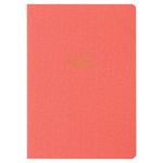 Тетрадь 48 л. в клетку обложка кожзам под лён, сшивка, A5 (147х210мм), КОРАЛЛОВЫЙ, BRAUBERG PASTEL, 403870