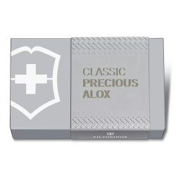 Нож-брелок Victorinox Classic SD Precious Alox, 58 мм, 5 функций, "Infinite Grey" (подар. упаковка)