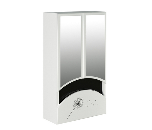 Зеркальный шкаф "РАДУГА-46" ОДУВАНЧИК белый без подсветки