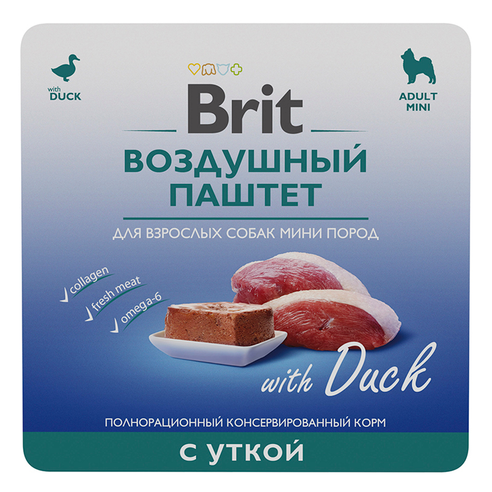 Brit Брит УТКА 100 г воздушный паштет для мини-собак
