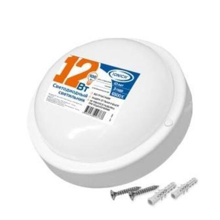 Светильник ЖКХ светодиодный круглый 12Вт IONICH СПП 6500К IP65