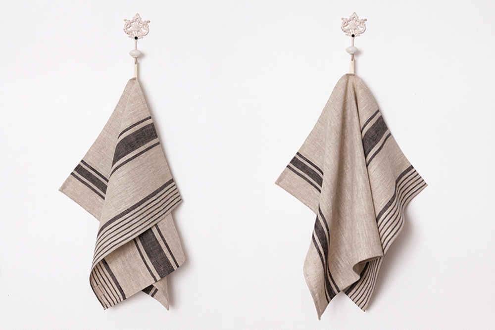 Набор полотенец 2шт Luxberry Cheff Assistant натуральный-черная полоса