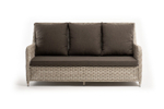 "Гляссе" диван трехместный из искусственного ротанга, цвет бежевый