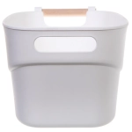 Корзинка для хранения с бамбуковой ручкой «БРАМИНГЕМ», цвет белый, 33.5*18*15.5см