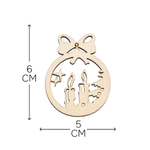 Подарочный набор елочных игрушек, 11 шт, деревянные, Dipriz