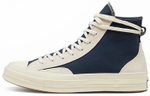 Converse 1970s chuck hi obsidian suede stitching non-slip, wear-resistant, breathable, lightweight, balanced high-top canvas shoes for men and women with the same ink blue