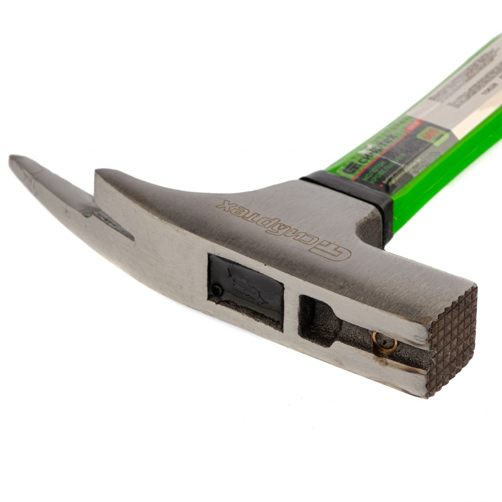 Молоток кровельщика, 600 г, фибергласовая обрезиненная рукоятка Сибртех