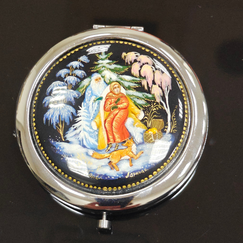 Ручное зеркало "Морозко" (худ. роспись Палех)