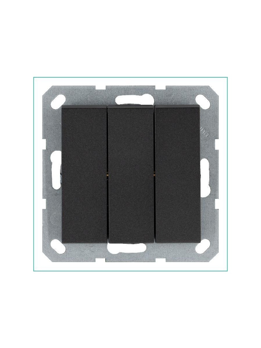 Выключатель 3-кл. 10А IP20 механизм антрацит Jasmart G3031B