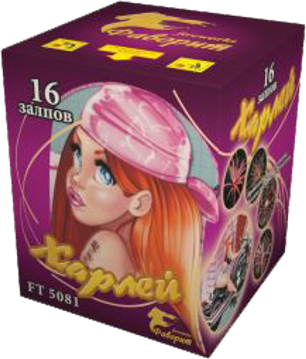 Батарея салютов " Харлей" 16 залпов 0,8 дюйма