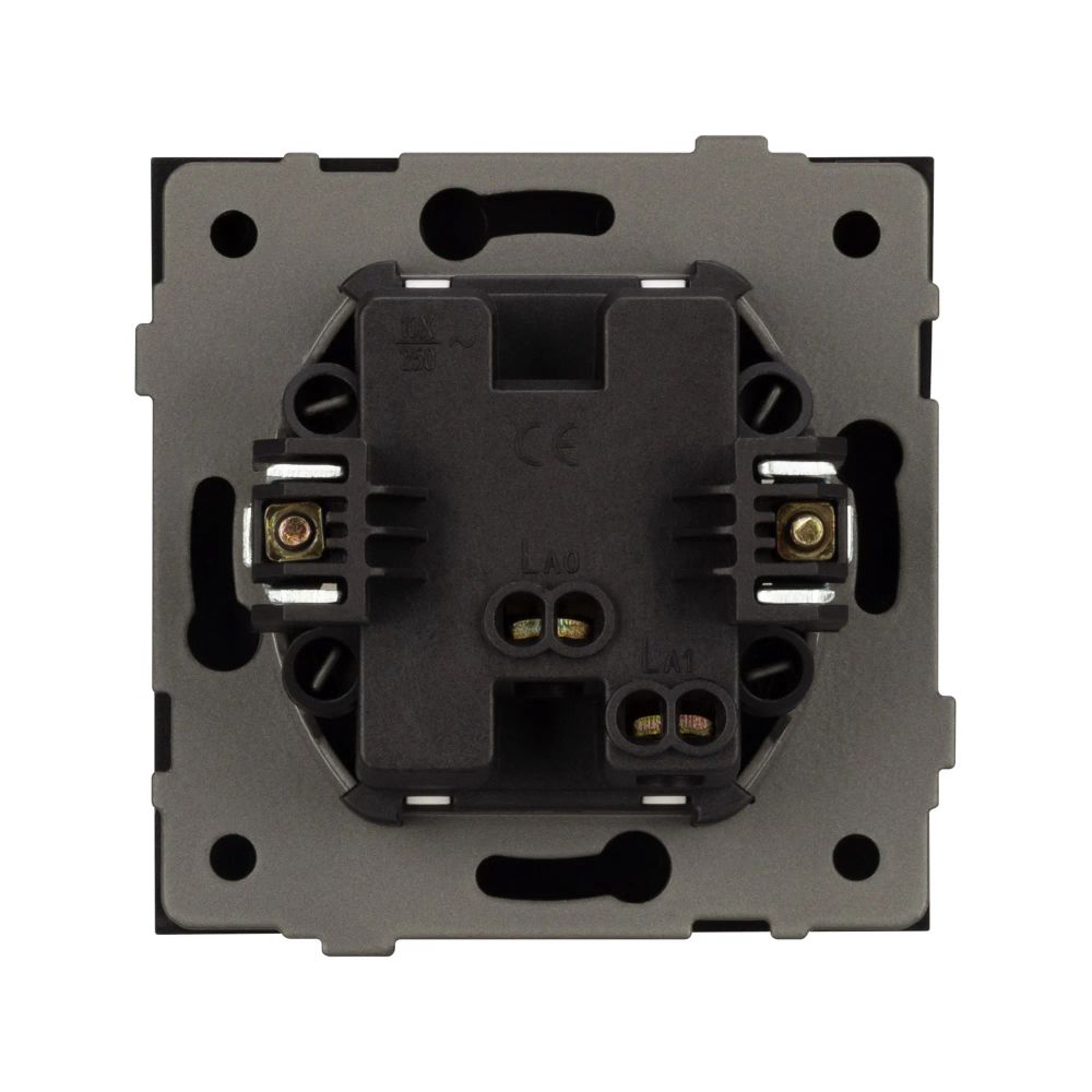 Механизм выключателя одноклавишный перекрёстный SWT-TENDO-MKX1-SFPL-BK (230V, 10A) (Arlight, Матовый черный) 054571