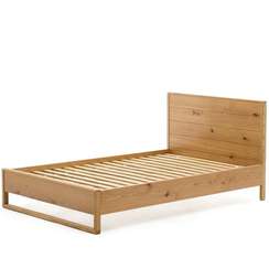 Кровать Alguema из дубового шпона с натуральной отделкой для матраса 90 x 200 см