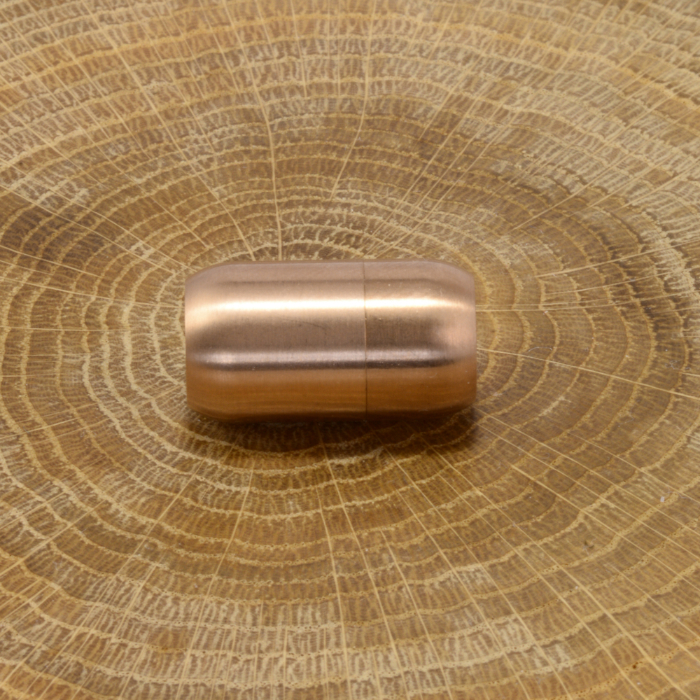 Магнитная застежка для кожаного шнура БОБ (цвет розовое золото), нержавеющая сталь