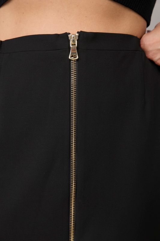 Юбка-футляр на молнии, черный