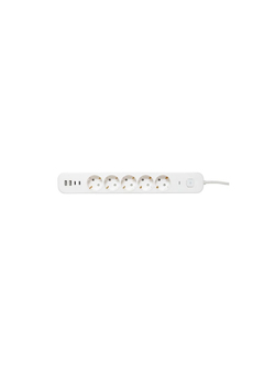Удлинитель 5х3м IP20 2USB 2.4А+2type-C LUX 1.5кв.мм EKF UBA-LUX-503-TC