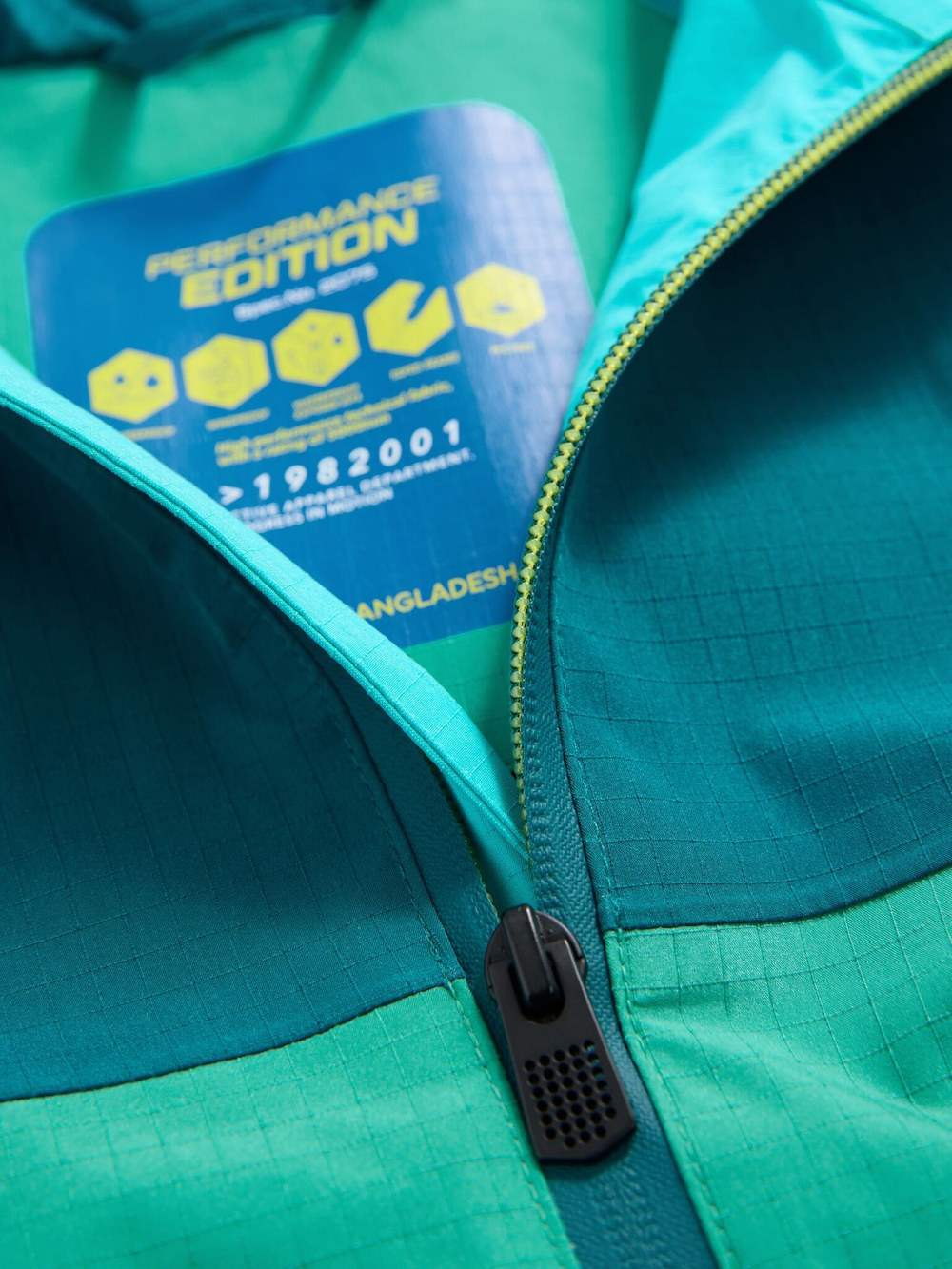 Куртка непромокаемая с капюшоном для мальчика Next E82-312, Зеленый, Синий, Голубой