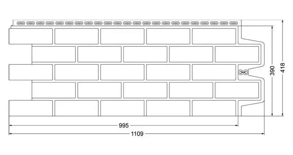 Фасадные панели Grand Line Состаренный кирпич Design Терракотовый 0,995*0,390 м 4 уп - 40 шт