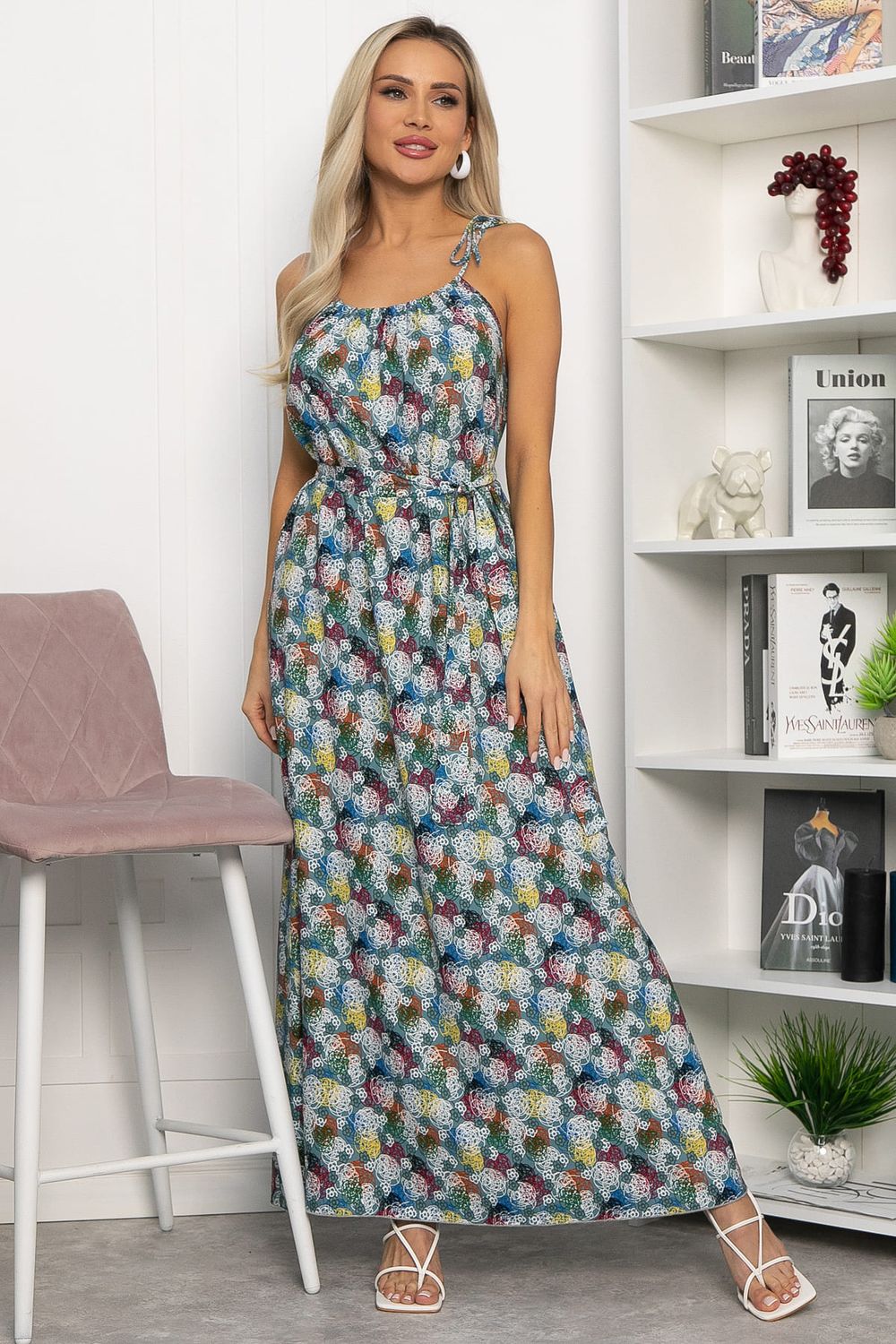 Платье Алиготе (серо-зеленое) П15783-12М LT Collection