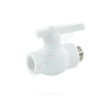 Кран шаровой PP-R белый Дн 25х3/4" Ру25 НР VALFEX 10144225