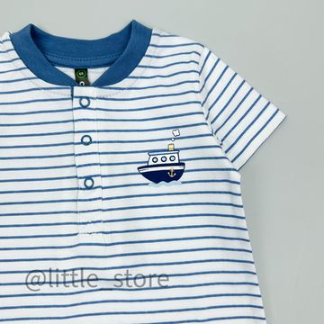 Песочник хлопковый "Summer moments" синяя полоска