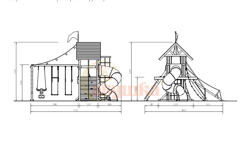 Деревянный игровой комплекс Савушка Lux - 13