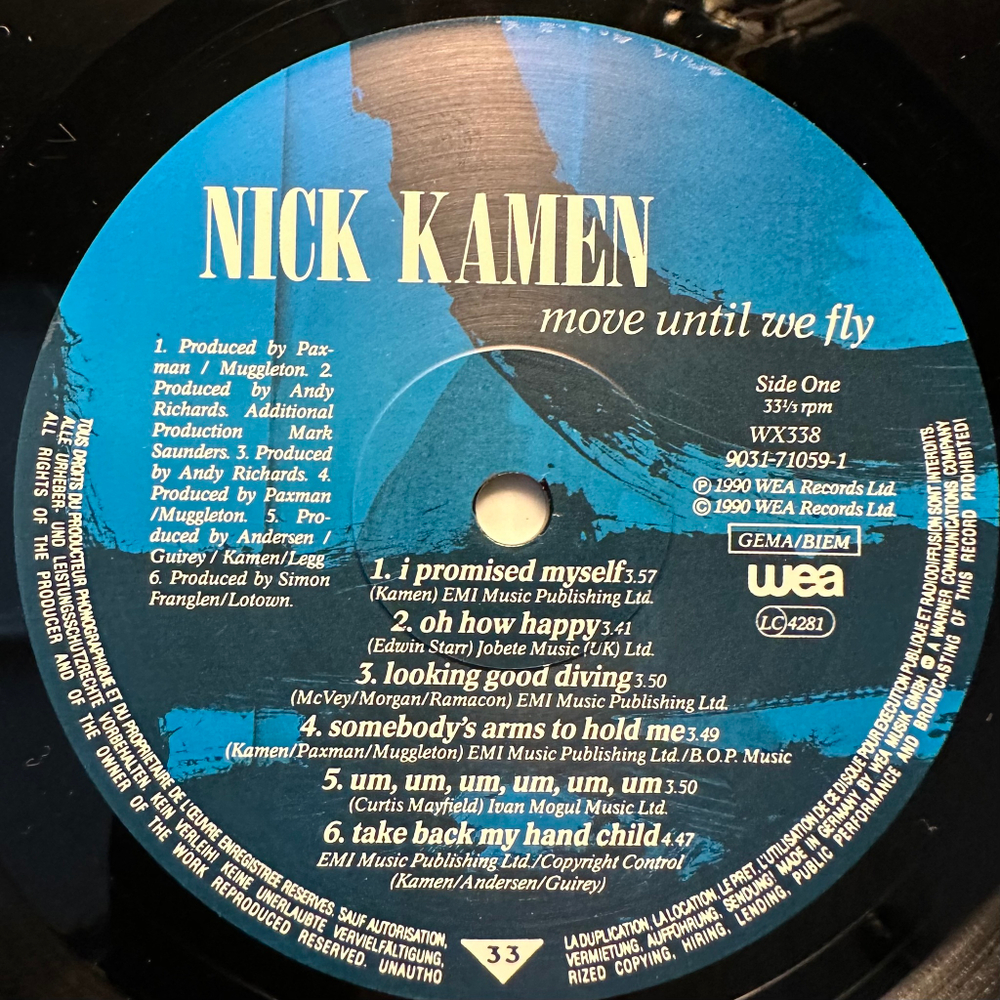 Nick Kamen - Move Until We Fly (Европа 1990г.)