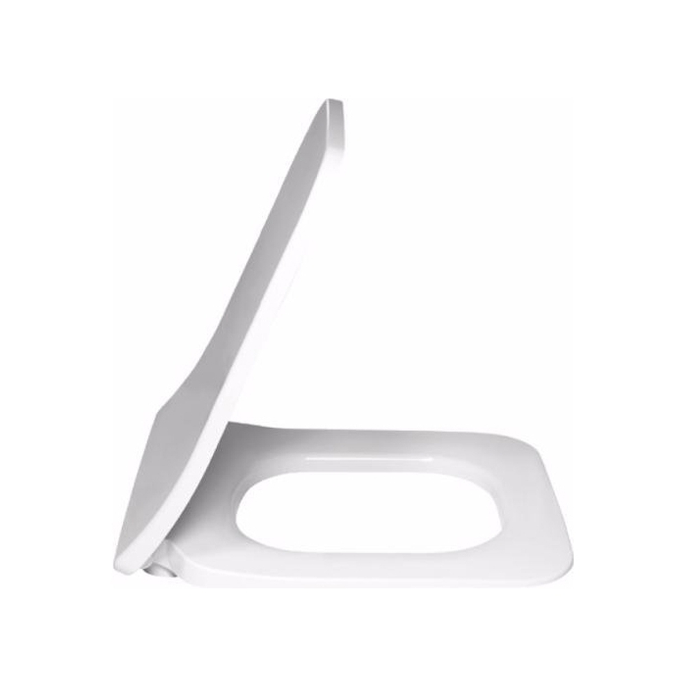 Сиденье для унитаза Villeroy &amp; Boch Legato, SlimSeat, с микролифтом легкосъемное, альпийский белый, нержавеющей стали, 9M95S101