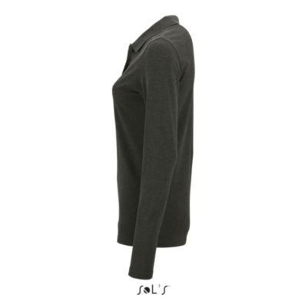 Рубашка поло с длинным рукавом Perfect, женская. Чёрный  S