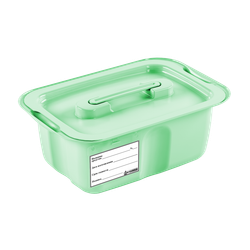 Емкость-контейнер полим. для дезинф. и предстерилиз. обраб. мед.инстр. ЕДПО-3 салатовый