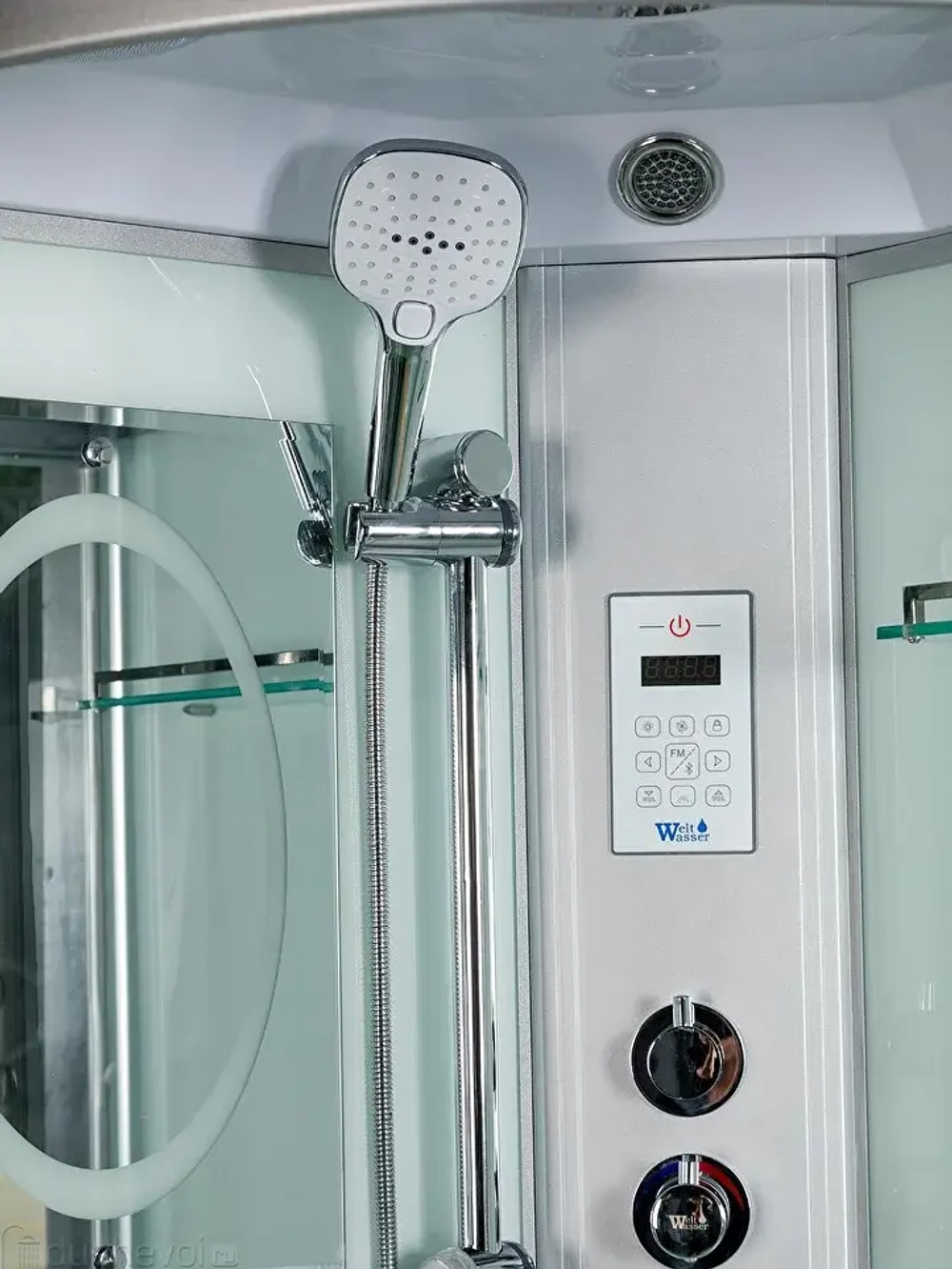 Душевая кабина WeltWasser (ВельтВассер) Werra XL 1004, со средним поддоном, с электрикой и ГМ, 100x100x226