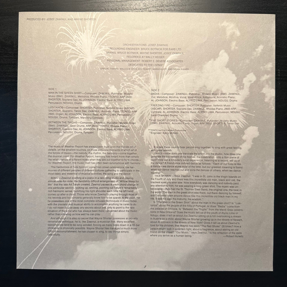 Weather Report - Tale Spinnin (Япония 1975г.)