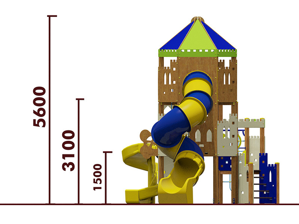 Игровой комплекс для детей 6-12 лет для уличной площадки