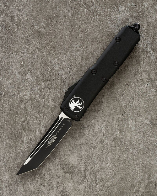 Автоматический складной нож Steelbro UTX-85 T/E Tanto Black Tactical Standard VG10 (233-1T) (черный) фронталка/выкидуха