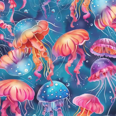 Яркие сказочные медузы