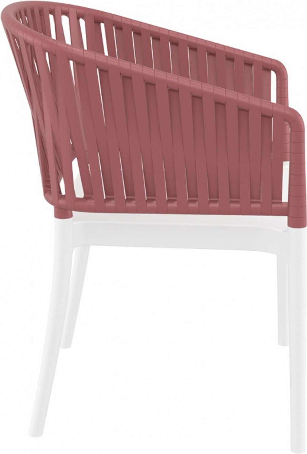 Кресло пластиковое Siesta Contract Portofino, белый, марсала