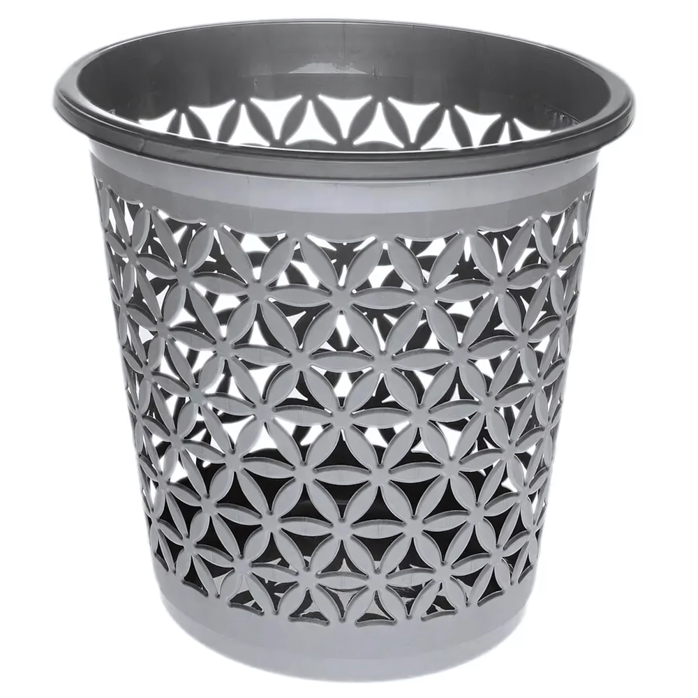 Корзина для бумаг серебро