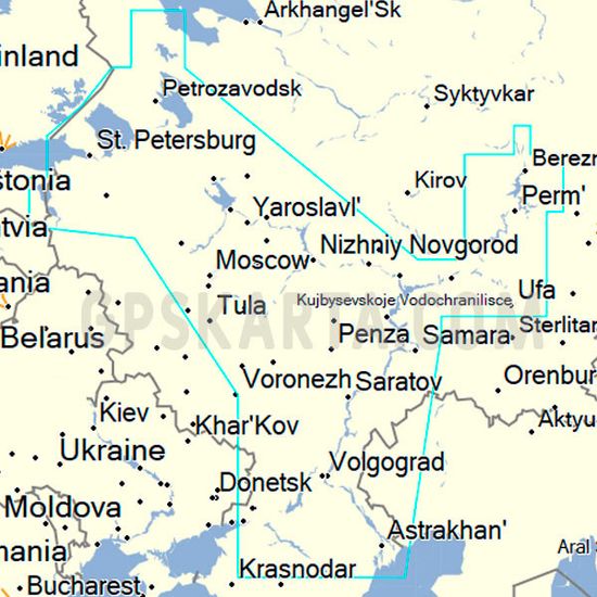 Россия карта глубин для Garmin BlueChart G3 HXEU062R внутренние водные пути 23.50 (2022.00)