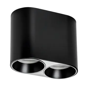 Рамка двойная (светильник) PVC для LED-модулей 941хх и LED-ламп 213467 чёрный 2Х Round Rullo Lightstar