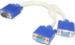 Сплиттер VGA (15р М) - 2VGA (15р F) на 2 монитора, 25 см
