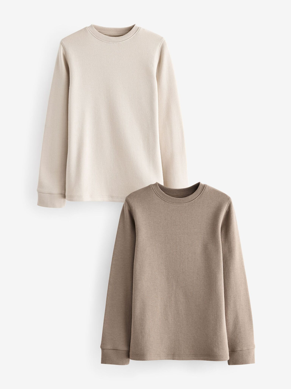 Лонгслив для мальчика Next 480-590, 2 шт., Молочный, Коричневый