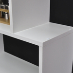 Стеллаж белый напольный Марм, из ЛДСП, в скандинавском стиле, 6 полок, 72х179 см