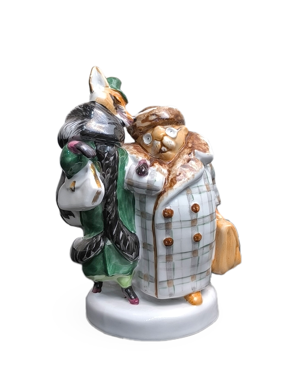 Фарфоровая статуэтка "Лиса и бобер" ЛФЗ