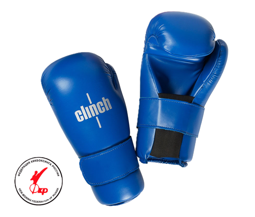 Перчатки ITF, GTF защитные Clinch Semi Contact Gloves Kick синие