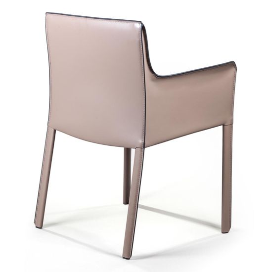 Стул с подлокотниками Barrie, кожа капучино