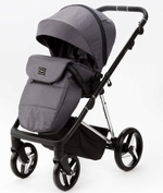 Детская коляска Adamex Quantum Special Edition 2 в 1 Q-TK681 (СЕРЫЙ+ХРОМ РАМА)