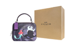 COACH Disney Collaboration BOX CROSSBODY Cow Split Leather Clutch Women"s Dark Purple