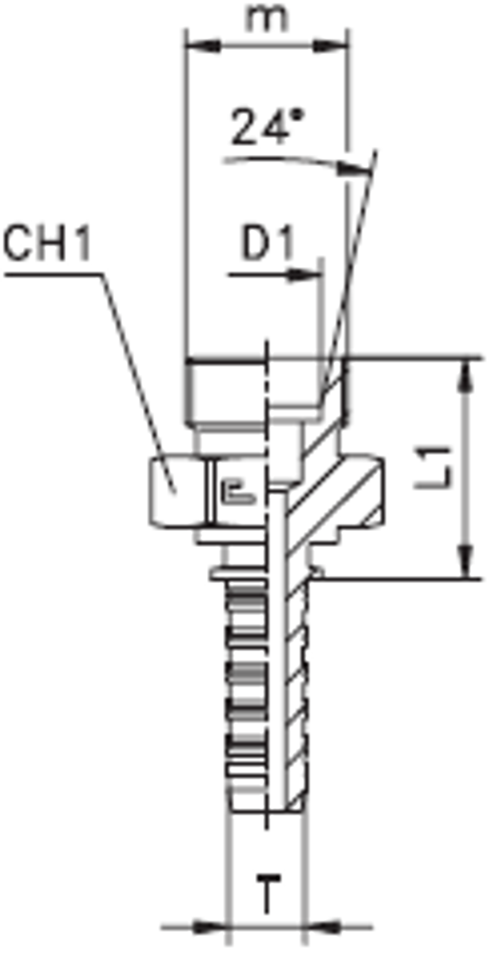 Фитинг DN 08 DKO-L (Ш) 16x1.5 10