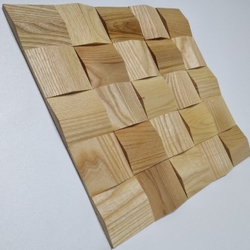 Деревянная мозаика для стен Wood Mosaic Ясень Призма