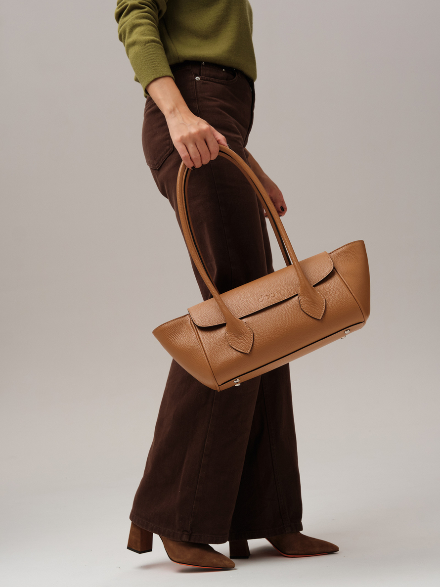 Кожаная сумка DBR 31341 оранжевый миндаль