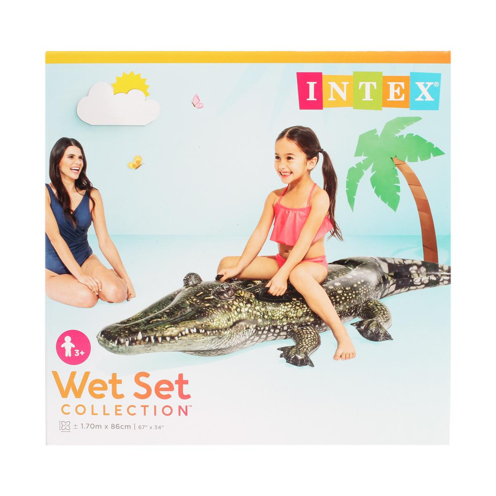 Игрушка для плавания верхом Аллигатор 170х86см 3+ 1692838 (Intex)